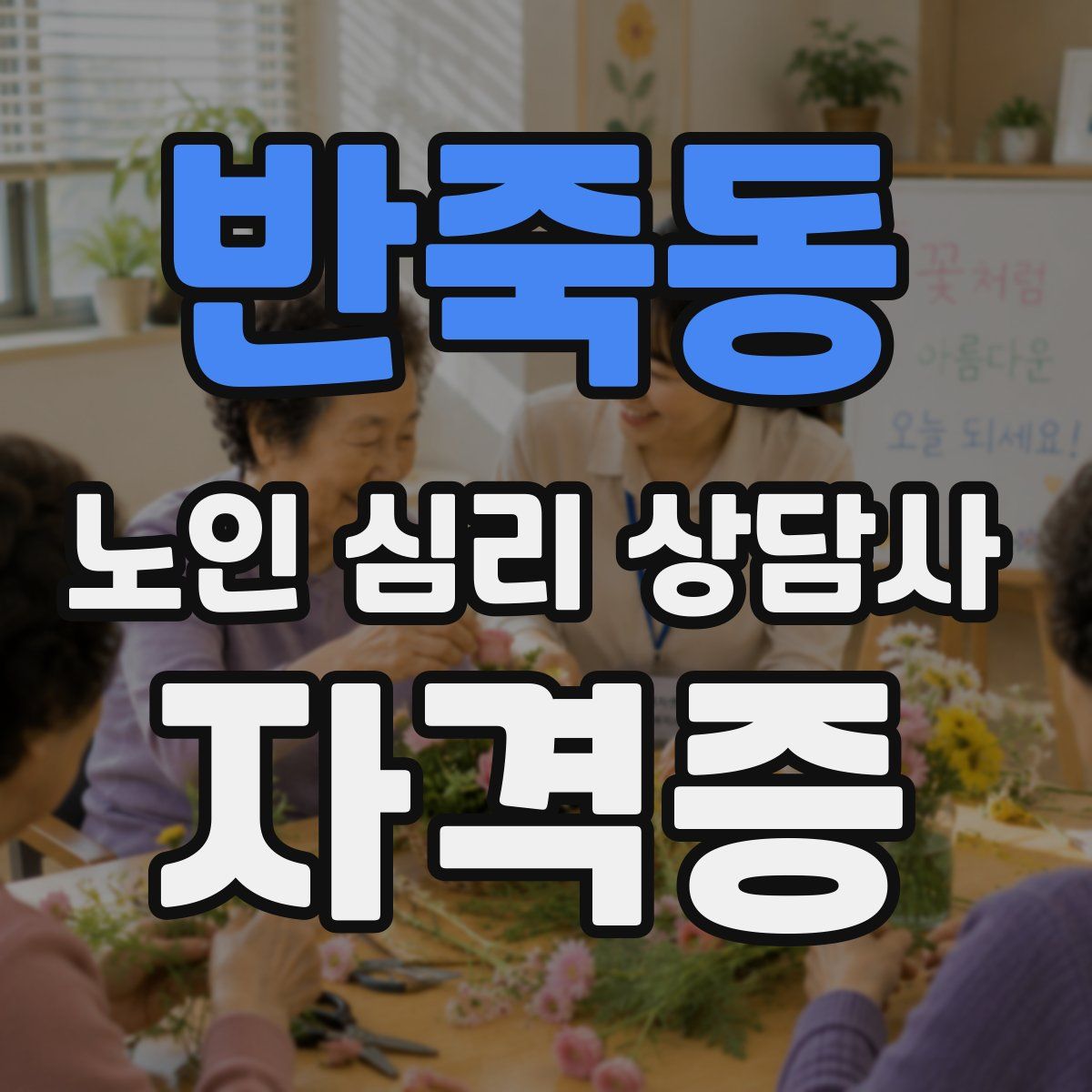 반죽동 노인 심리 상담사 자격증