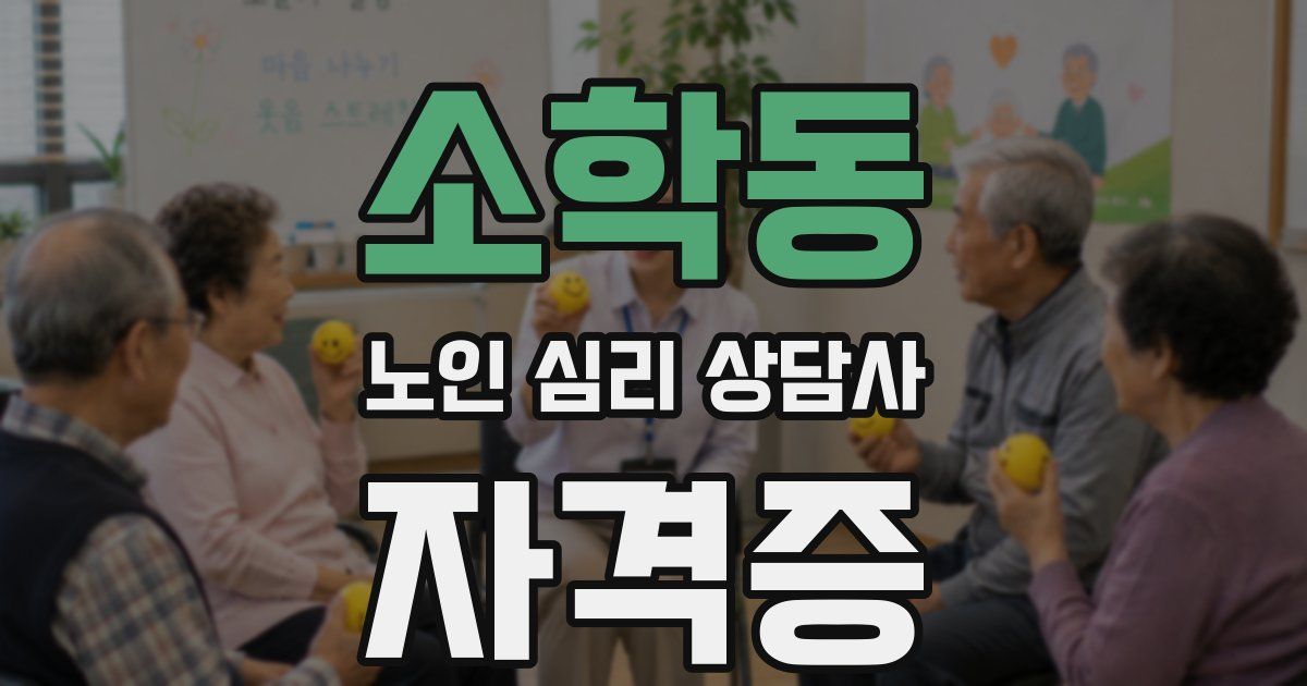 소학동 노인 심리 상담사 자격증