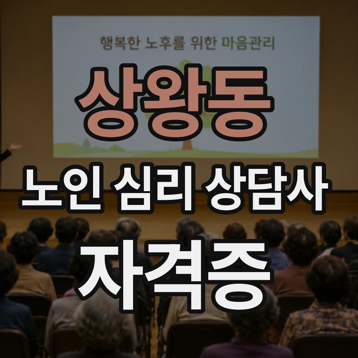 상왕동 노인 심리 상담사 자격증
