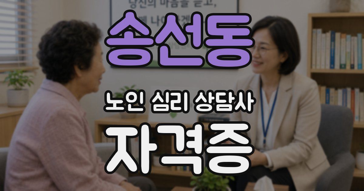 송선동 노인 심리 상담사 자격증