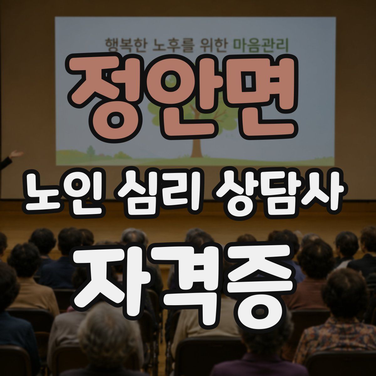 정안면 노인 심리 상담사 자격증