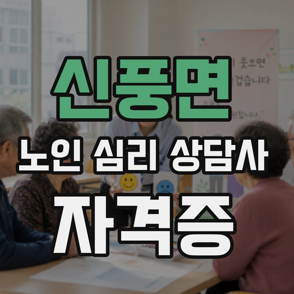신풍면 노인 심리 상담사 자격증