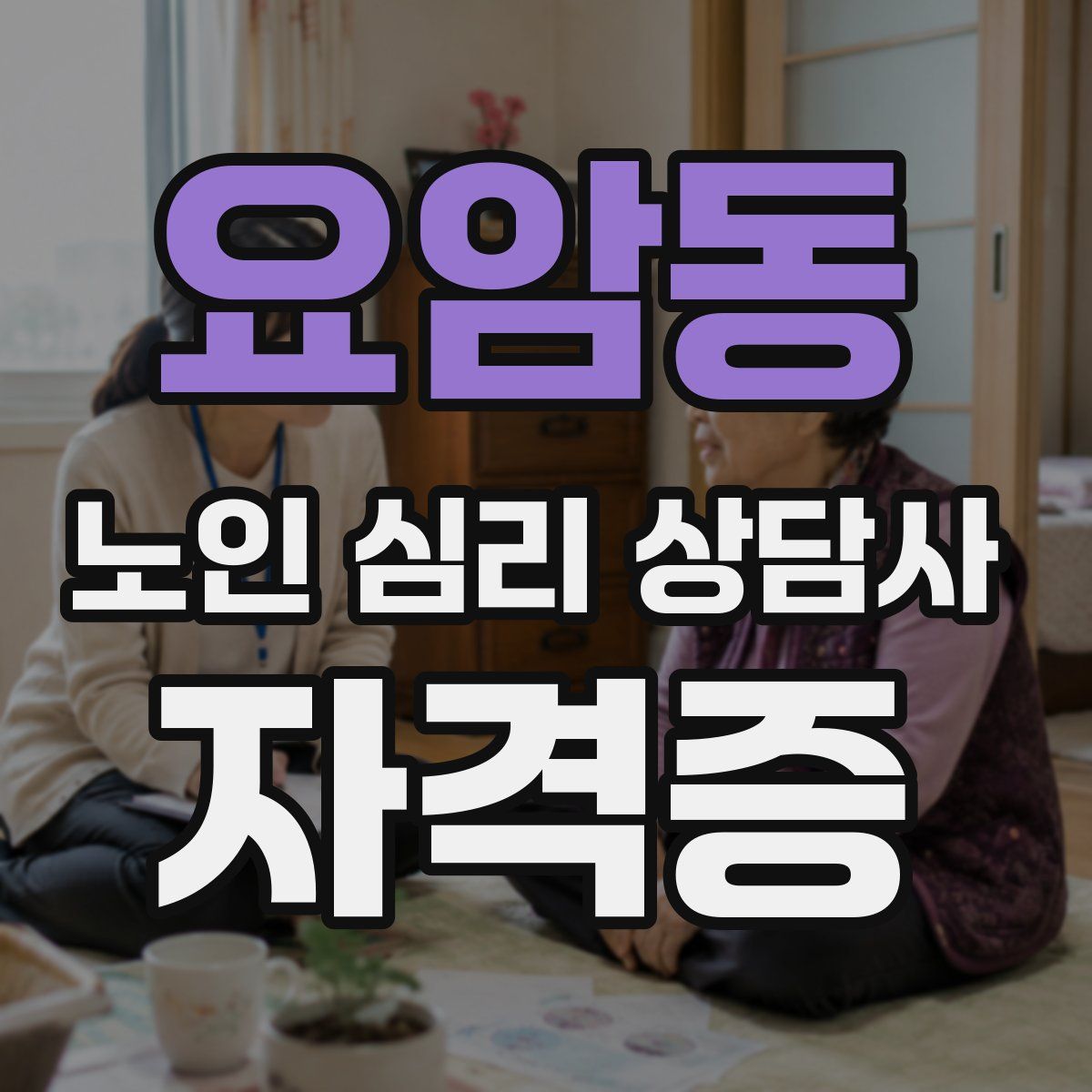 요암동 노인 심리 상담사 자격증