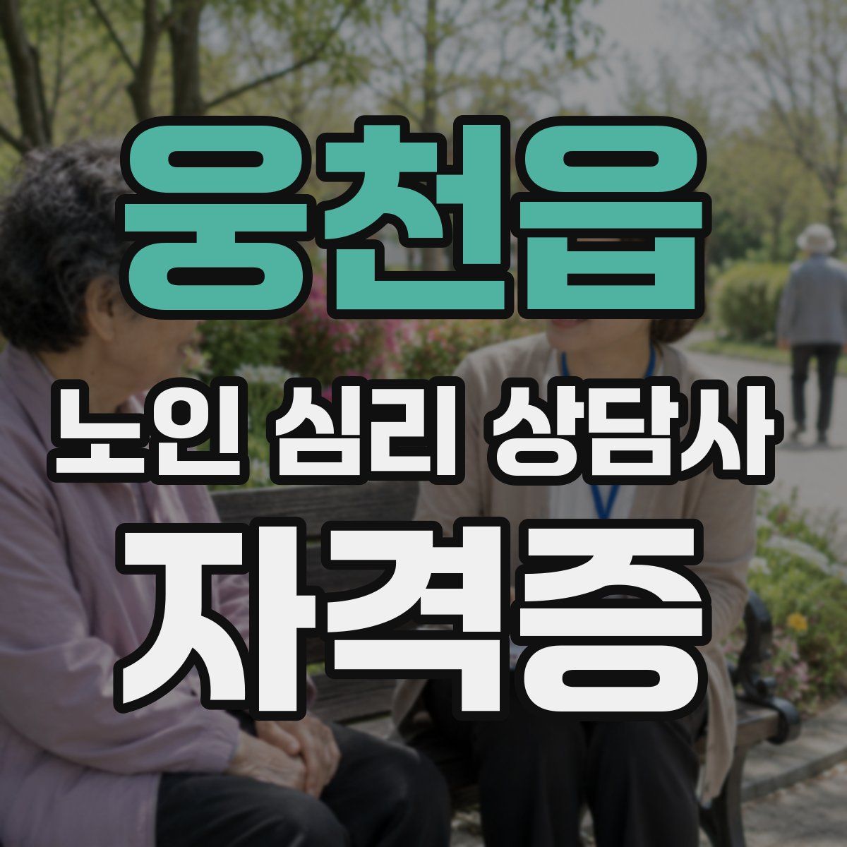 웅천읍 노인 심리 상담사 자격증