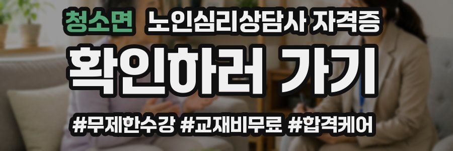 청소면 노인 심리 상담사 자격증