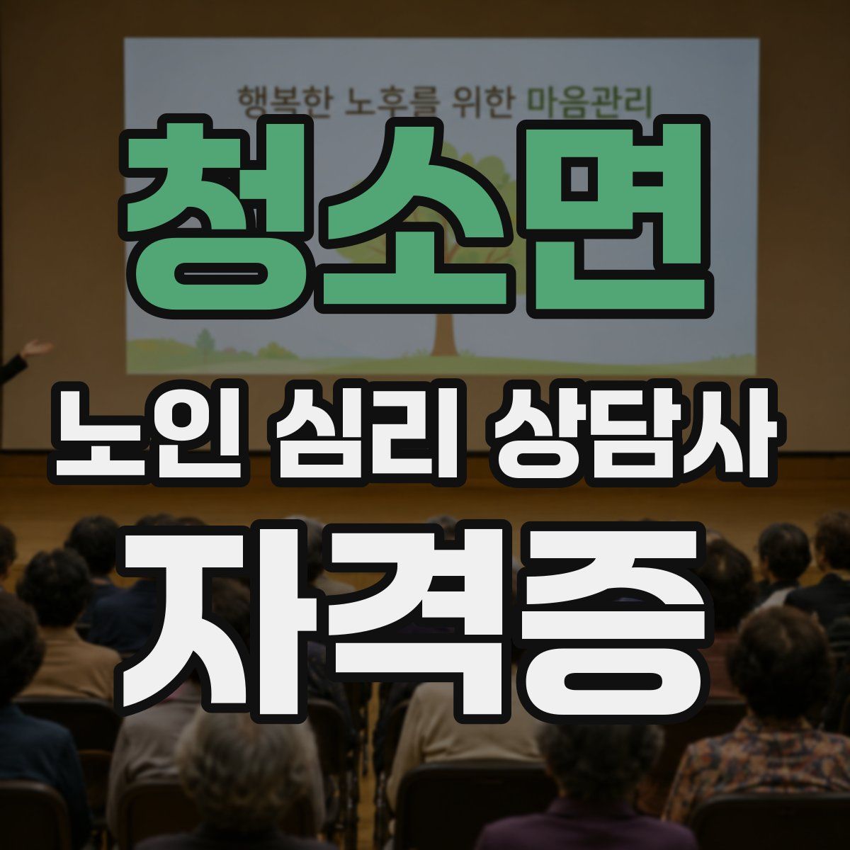 청소면 노인 심리 상담사 자격증