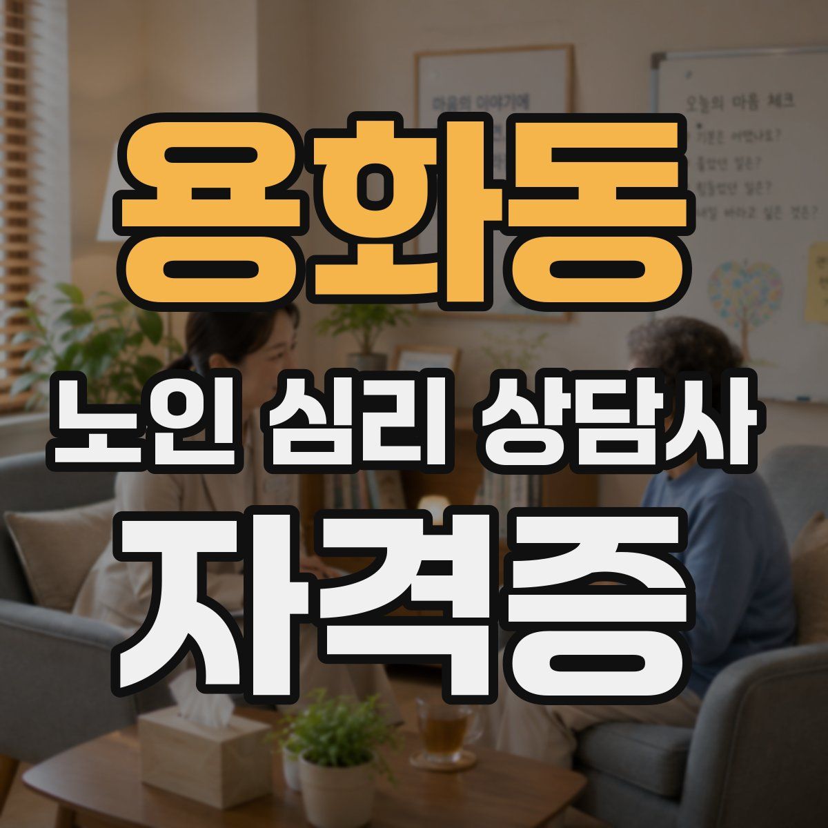 용화동 노인 심리 상담사 자격증