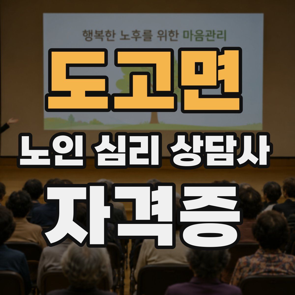 도고면 노인 심리 상담사 자격증