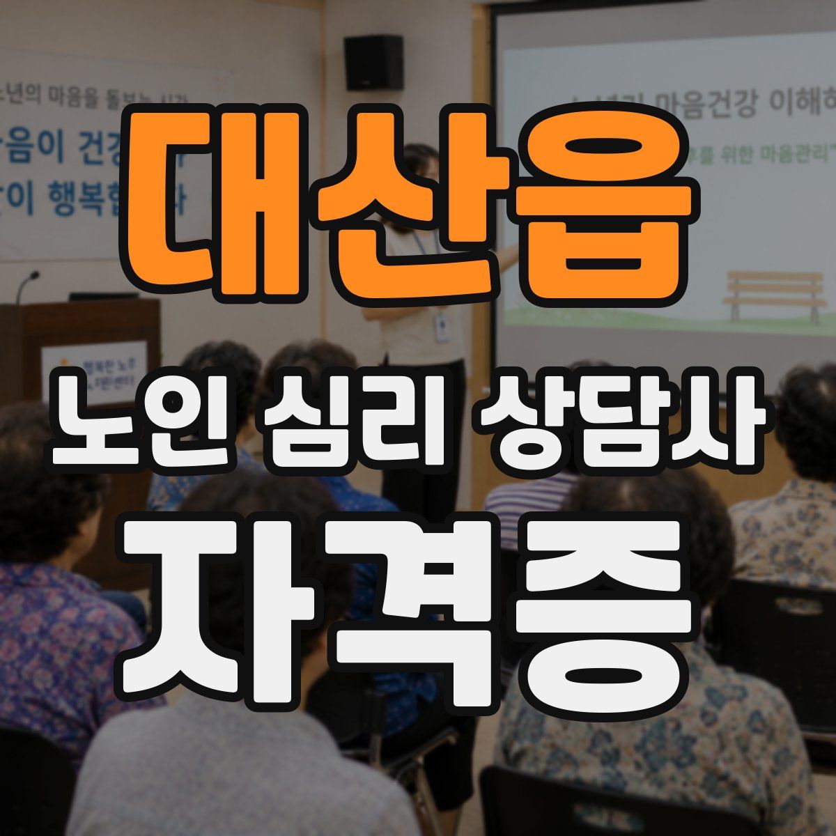 대산읍 노인 심리 상담사 자격증