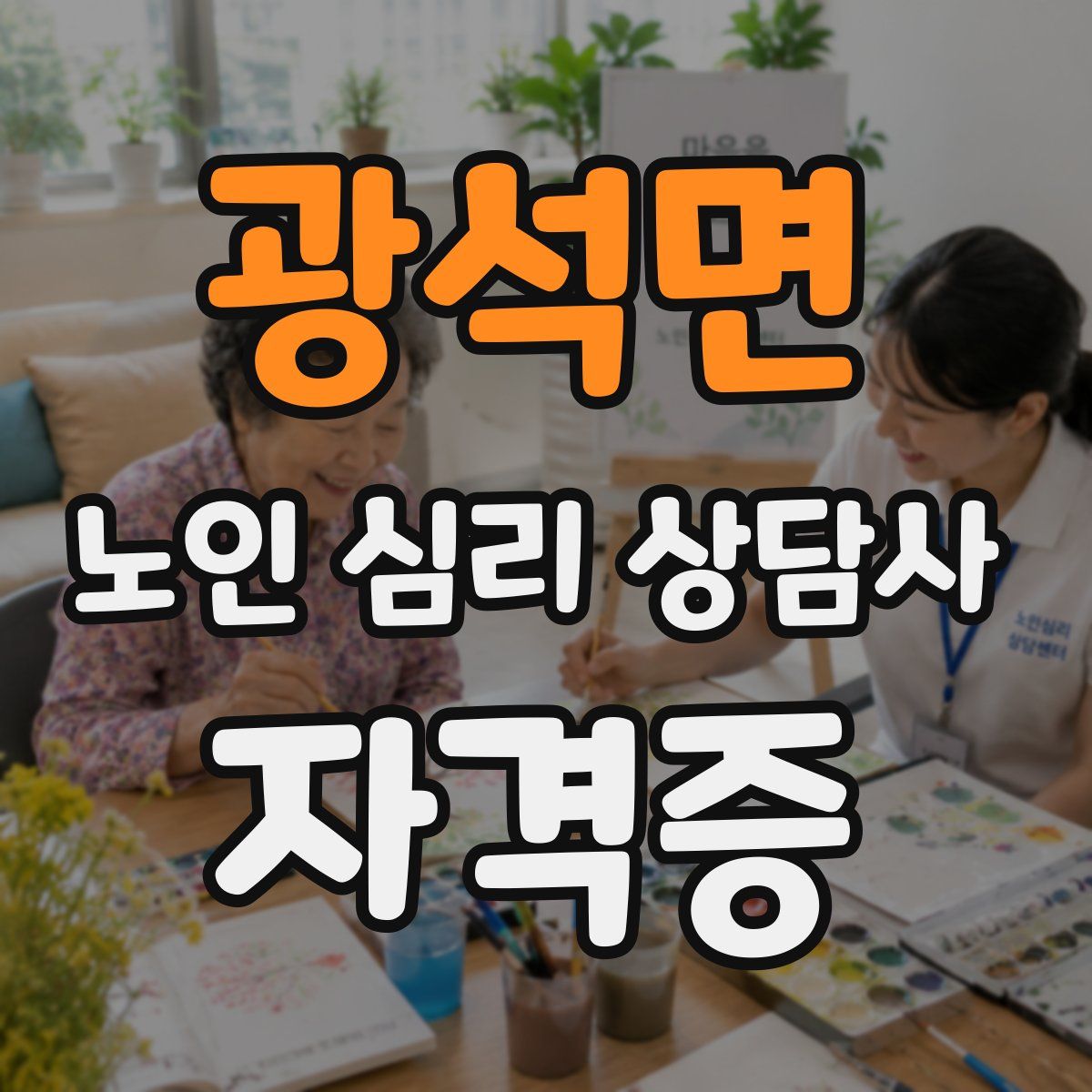 광석면 노인 심리 상담사 자격증
