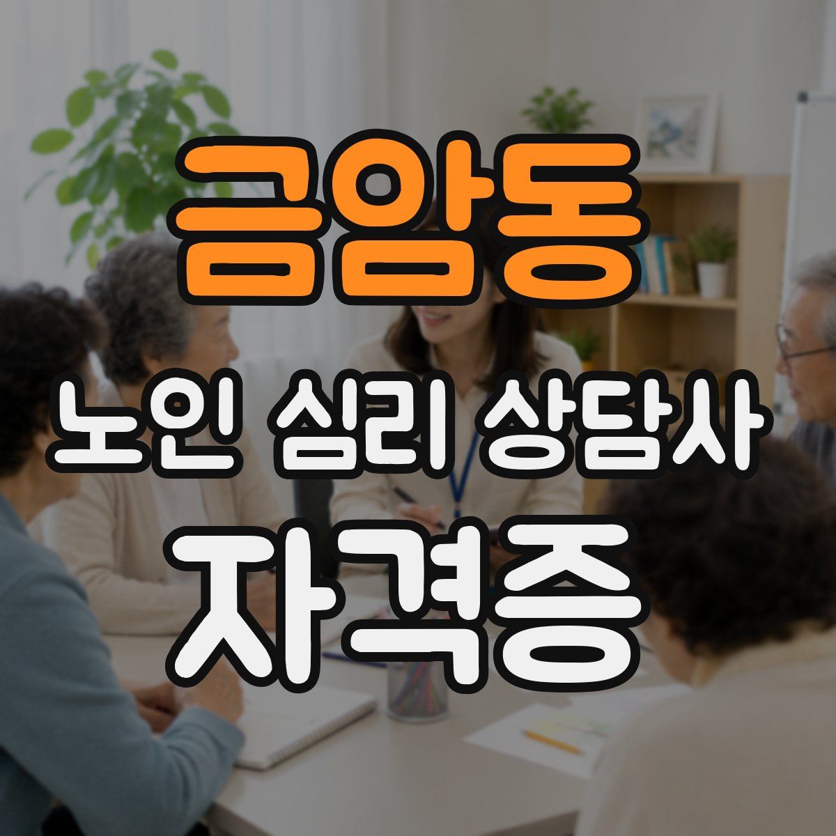 금암동 노인 심리 상담사 자격증
