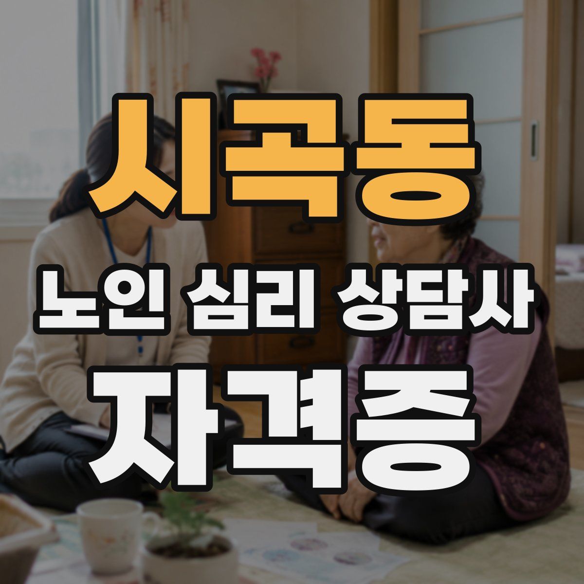 시곡동 노인 심리 상담사 자격증