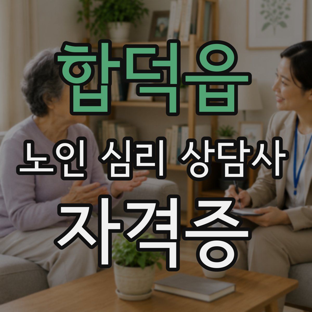 합덕읍 노인 심리 상담사 자격증