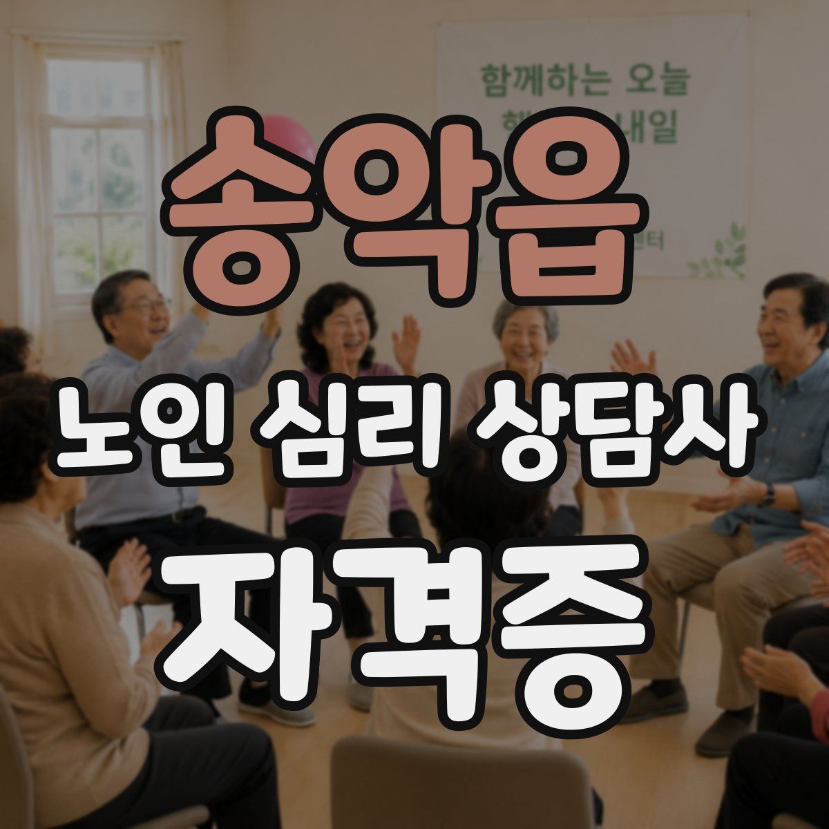 송악읍 노인 심리 상담사 자격증