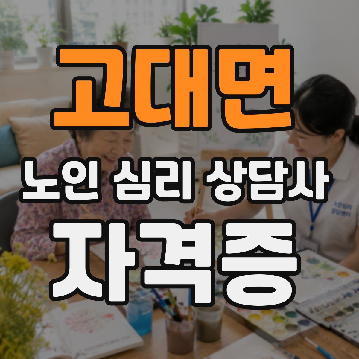 고대면 노인 심리 상담사 자격증