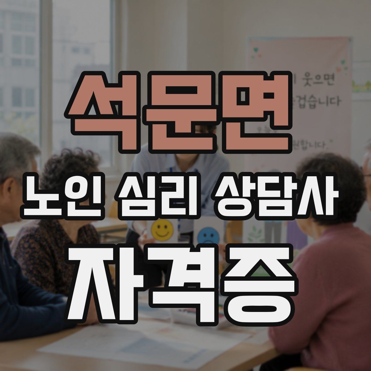 석문면 노인 심리 상담사 자격증