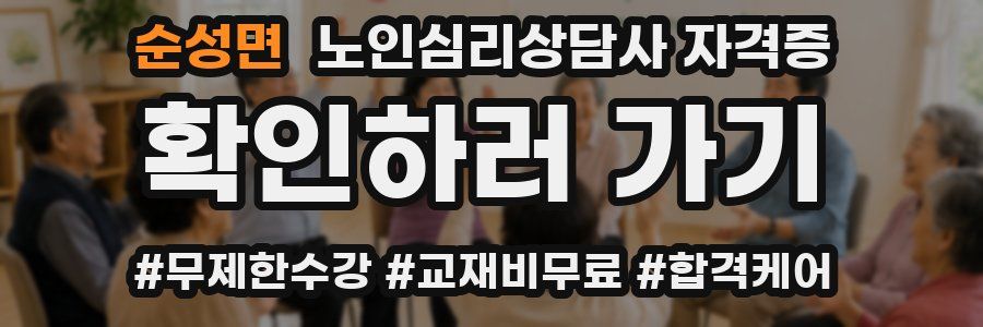 순성면 노인 심리 상담사 자격증