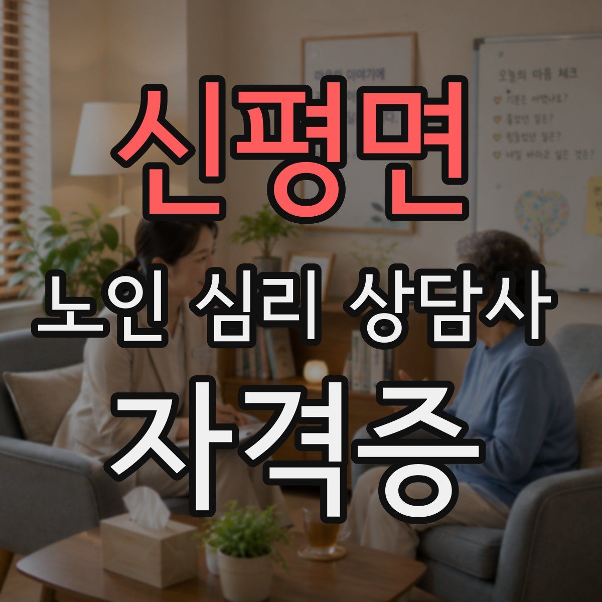 신평면 노인 심리 상담사 자격증
