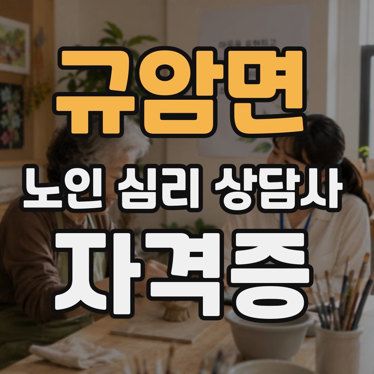 규암면 노인 심리 상담사 자격증