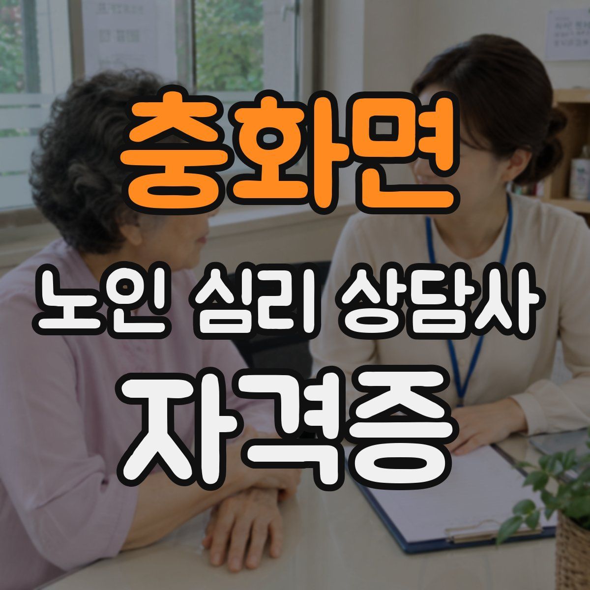 충화면 노인 심리 상담사 자격증