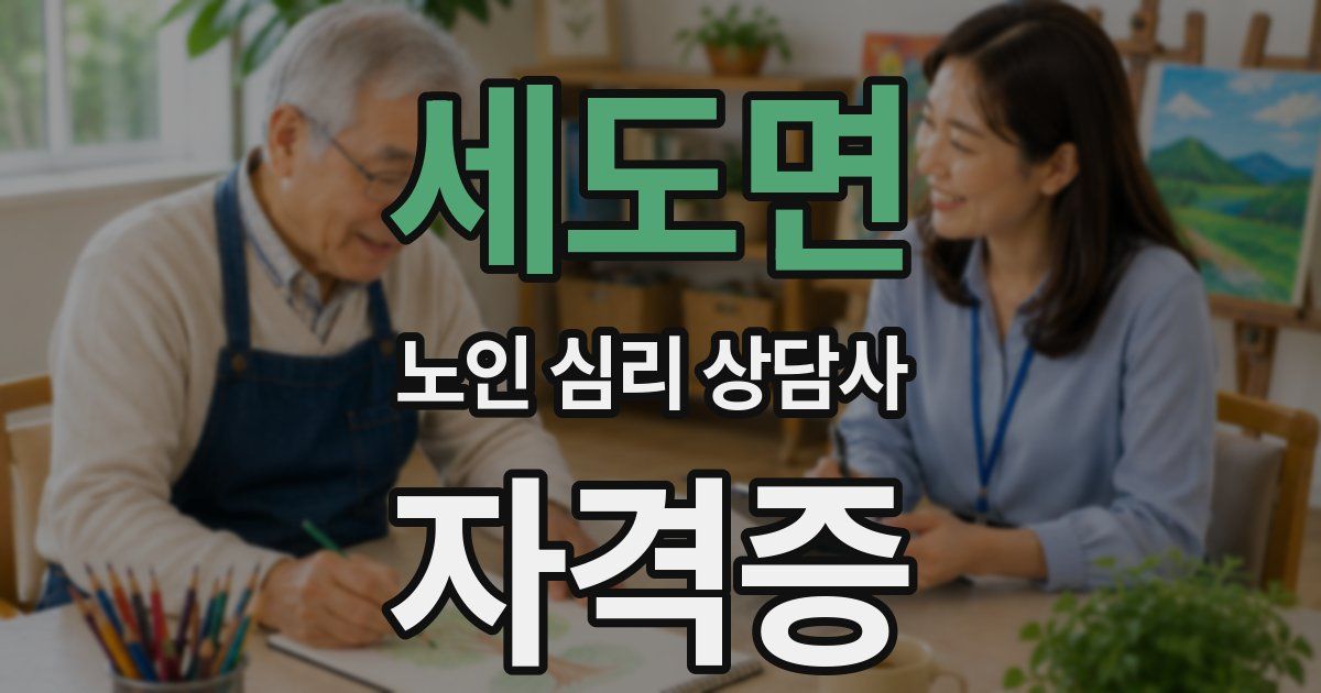 세도면 노인 심리 상담사 자격증