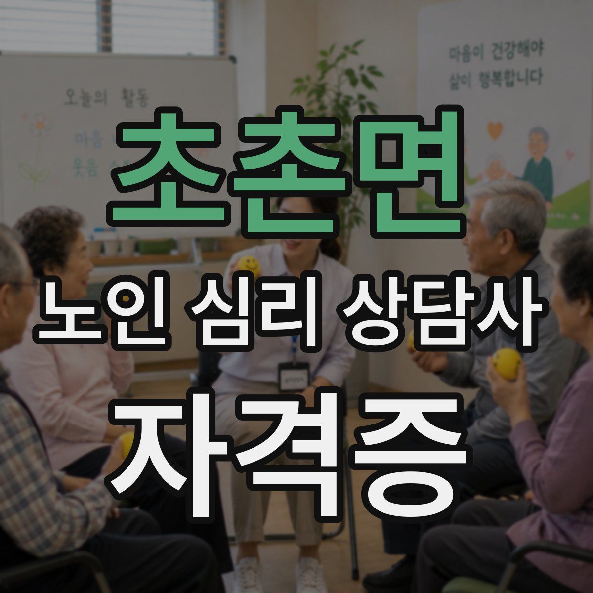 초촌면 노인 심리 상담사 자격증