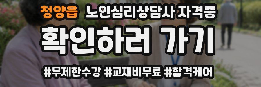 청양읍 노인 심리 상담사 자격증