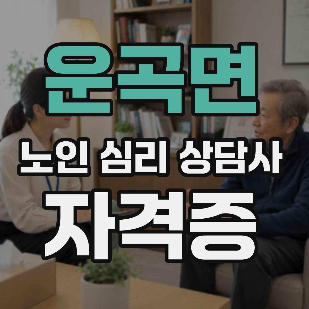 운곡면 노인 심리 상담사 자격증