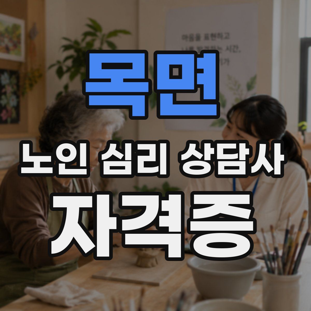 목면 노인 심리 상담사 자격증