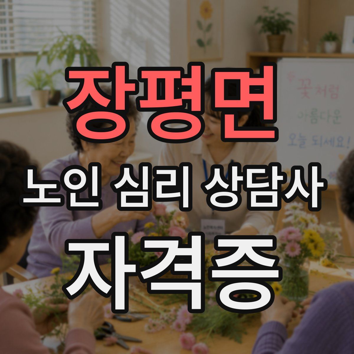 장평면 노인 심리 상담사 자격증