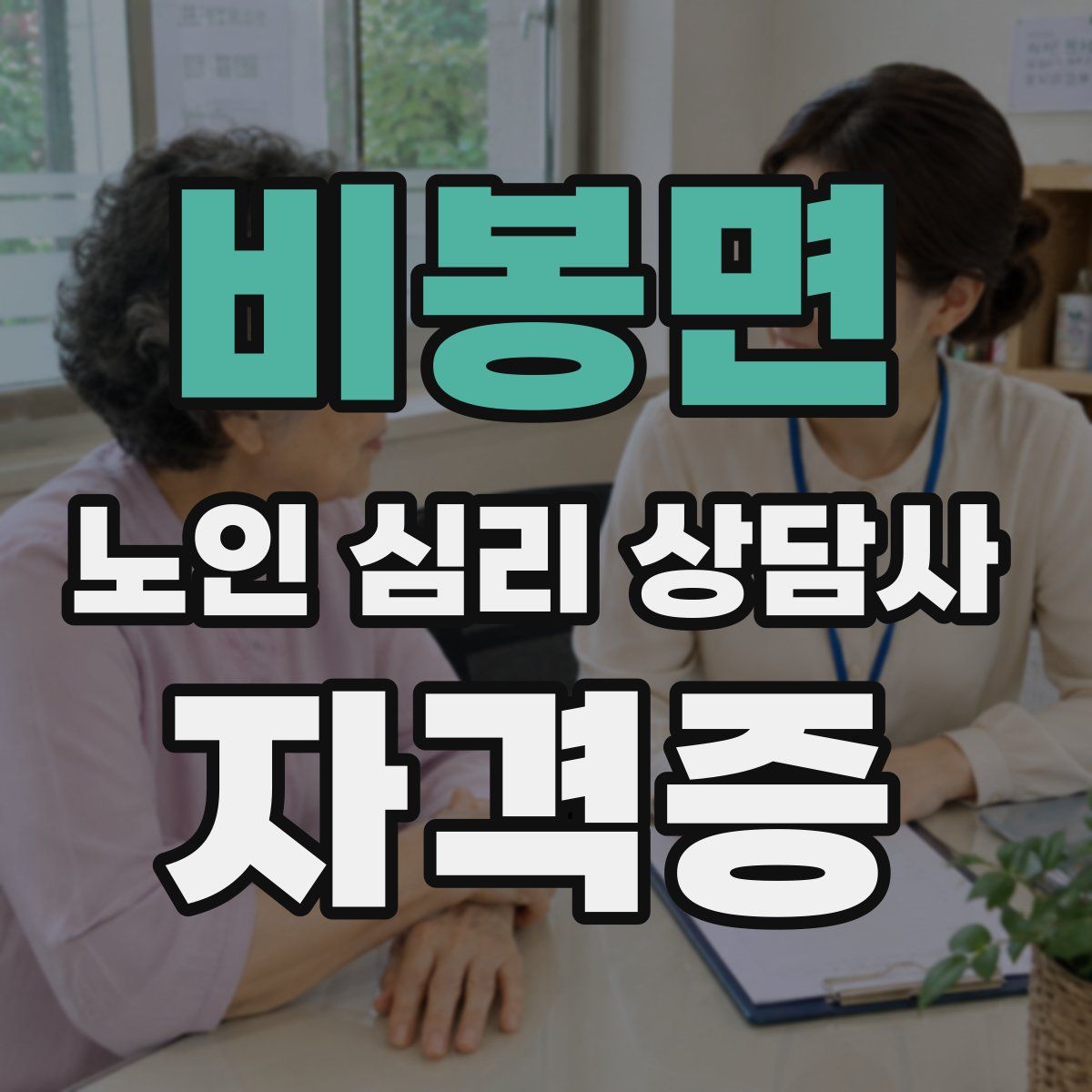 비봉면 노인 심리 상담사 자격증