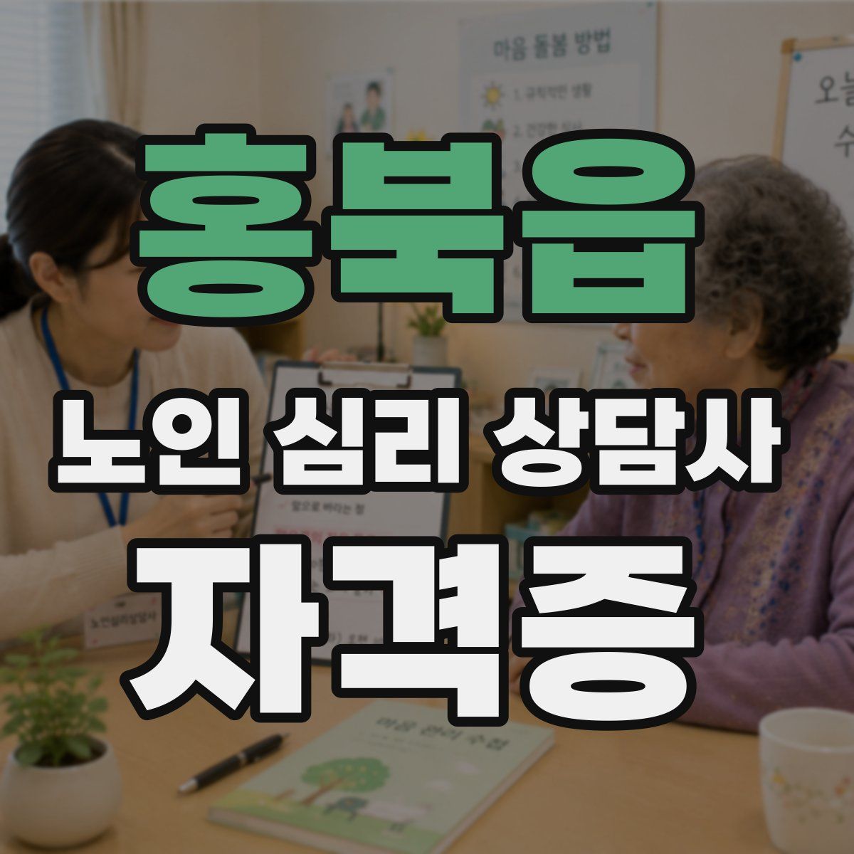 홍북읍 노인 심리 상담사 자격증