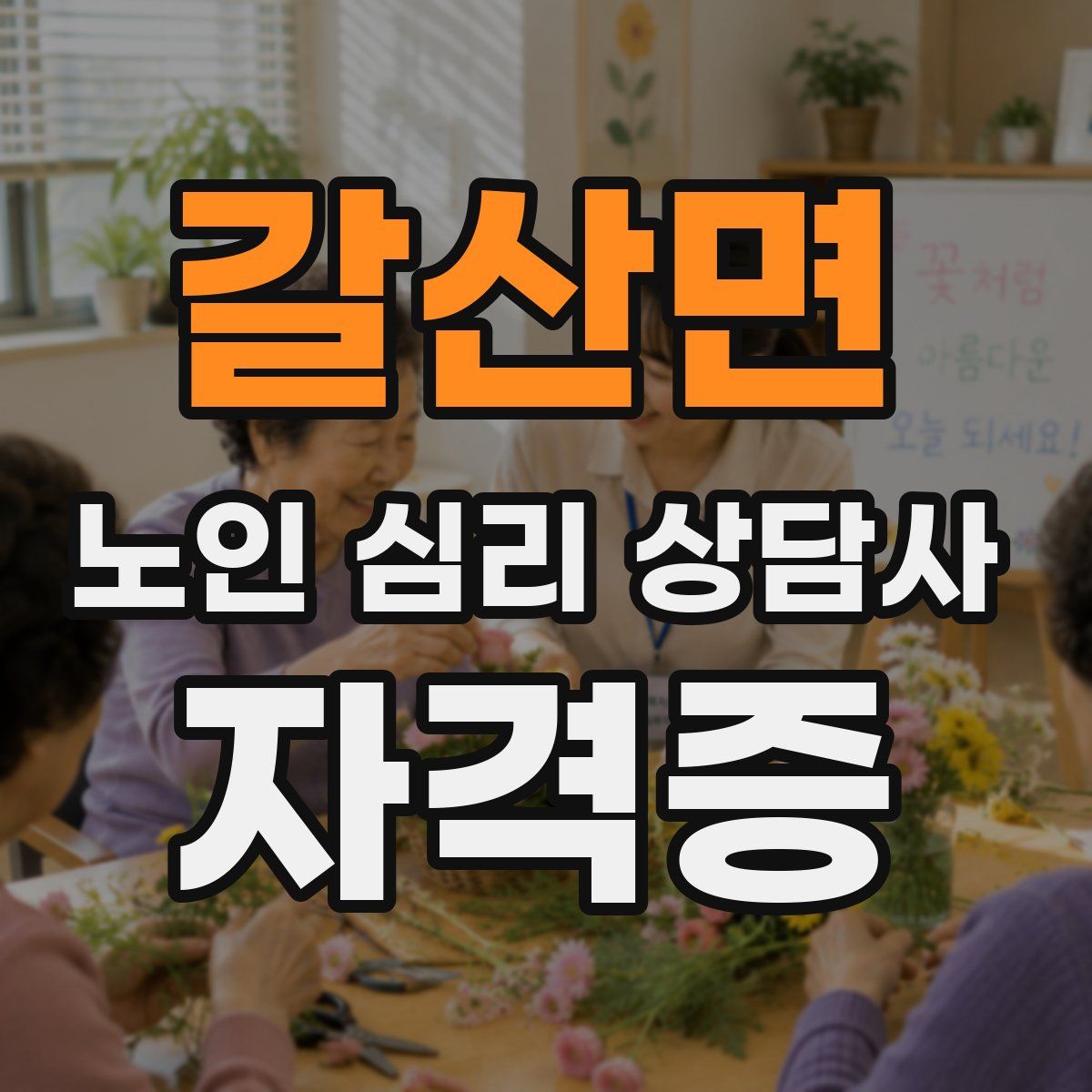 갈산면 노인 심리 상담사 자격증