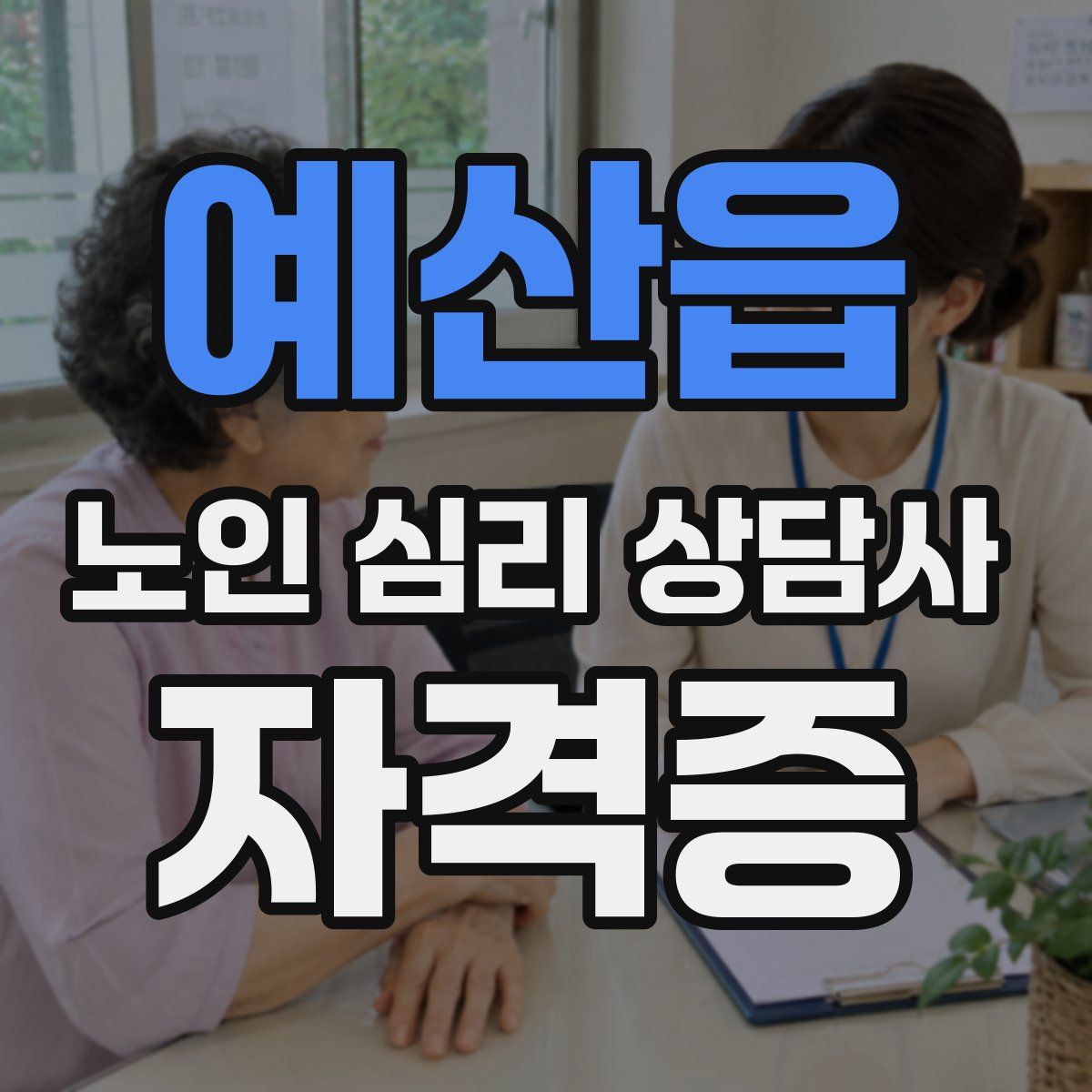 예산읍 노인 심리 상담사 자격증
