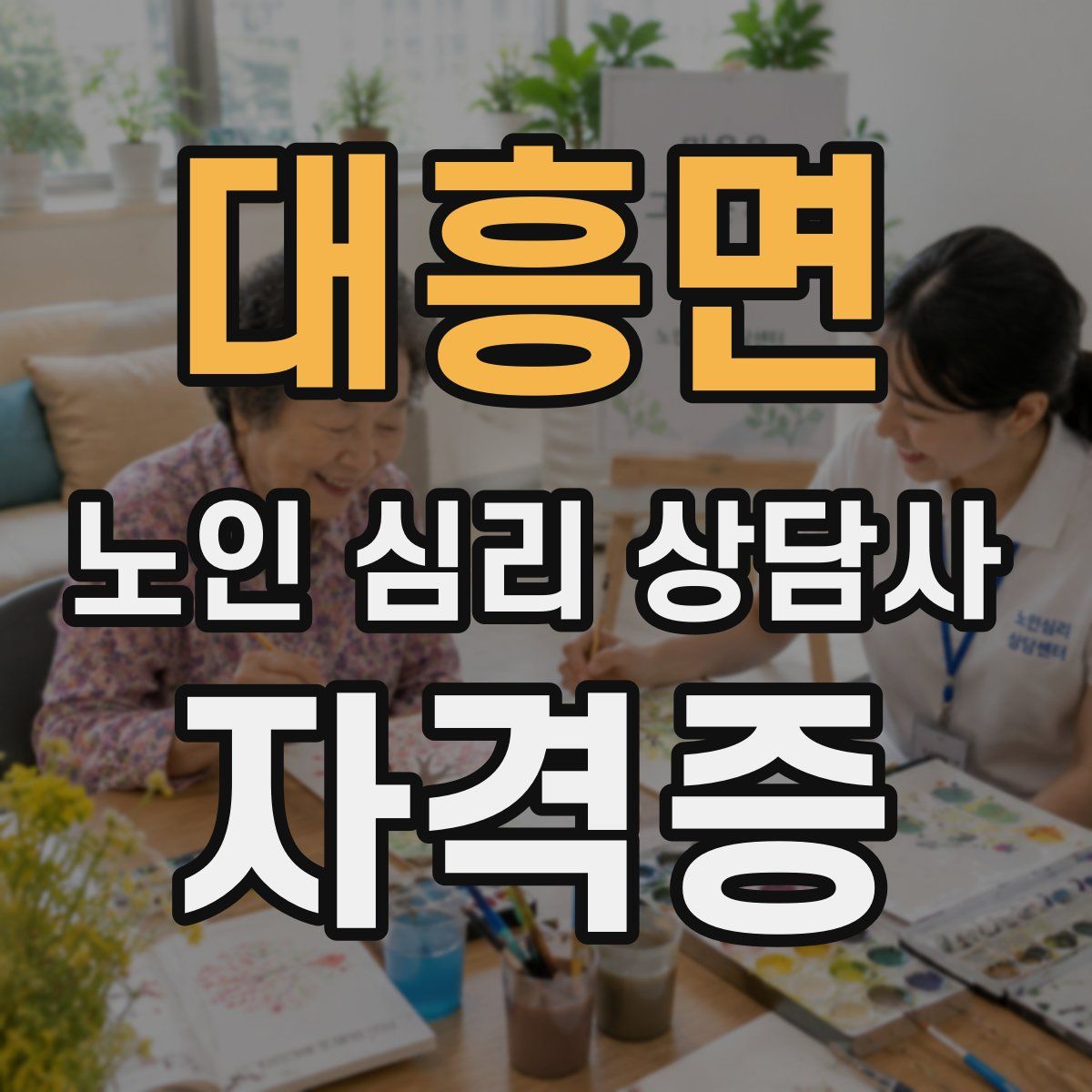 대흥면 노인 심리 상담사 자격증
