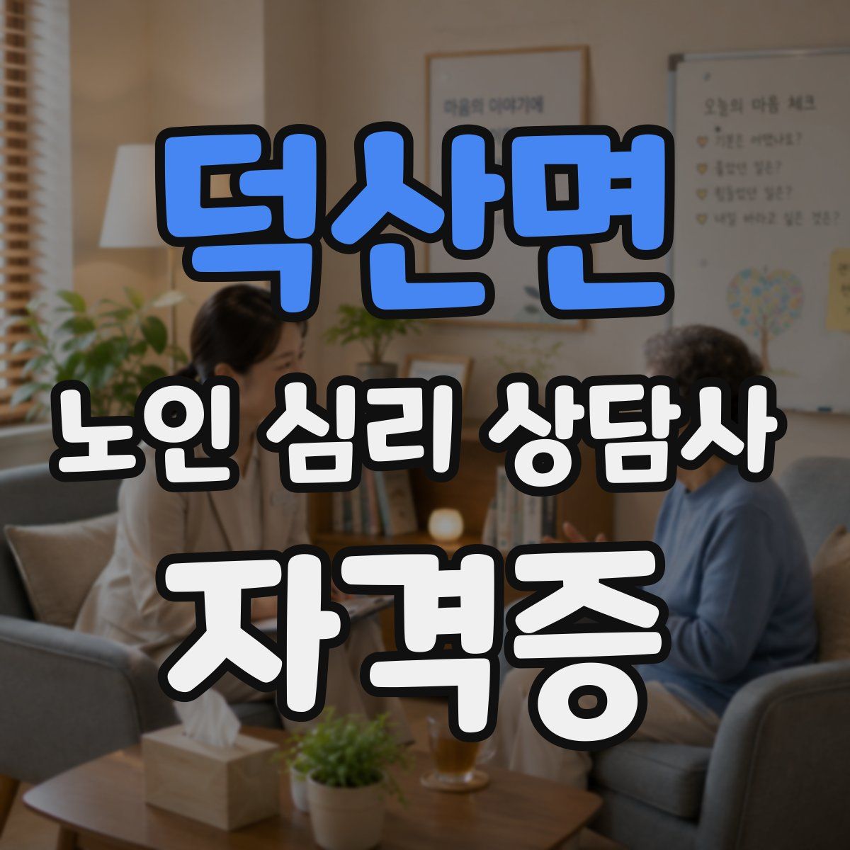 덕산면 노인 심리 상담사 자격증
