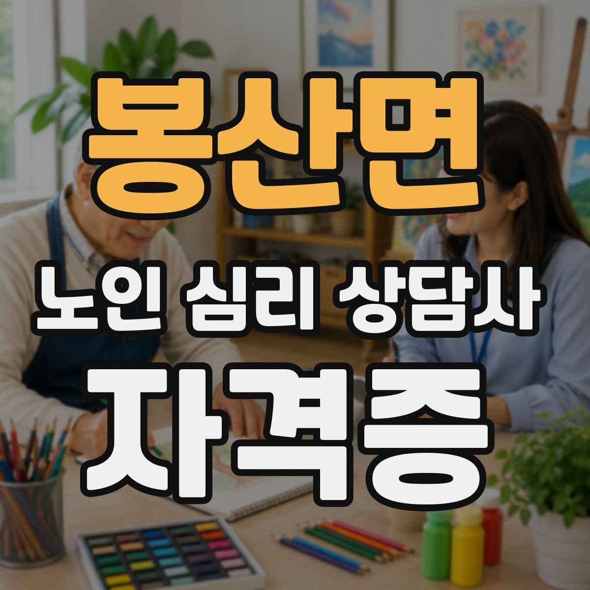봉산면 노인 심리 상담사 자격증