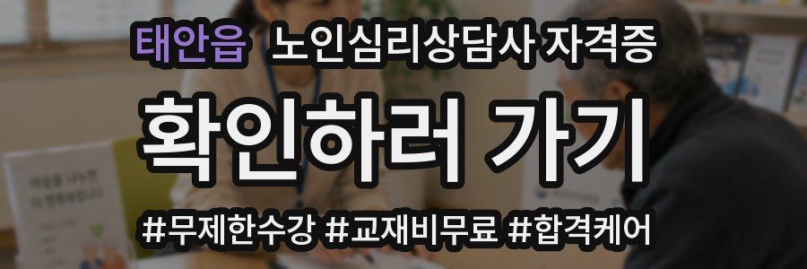 태안읍 노인 심리 상담사 자격증