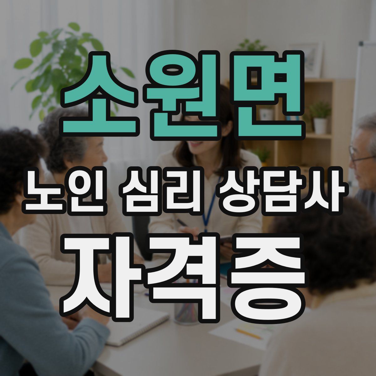 소원면 노인 심리 상담사 자격증