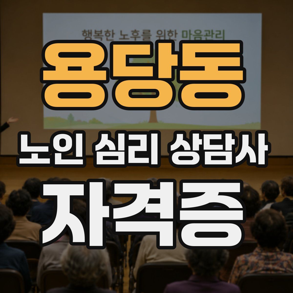 용당동 노인 심리 상담사 자격증