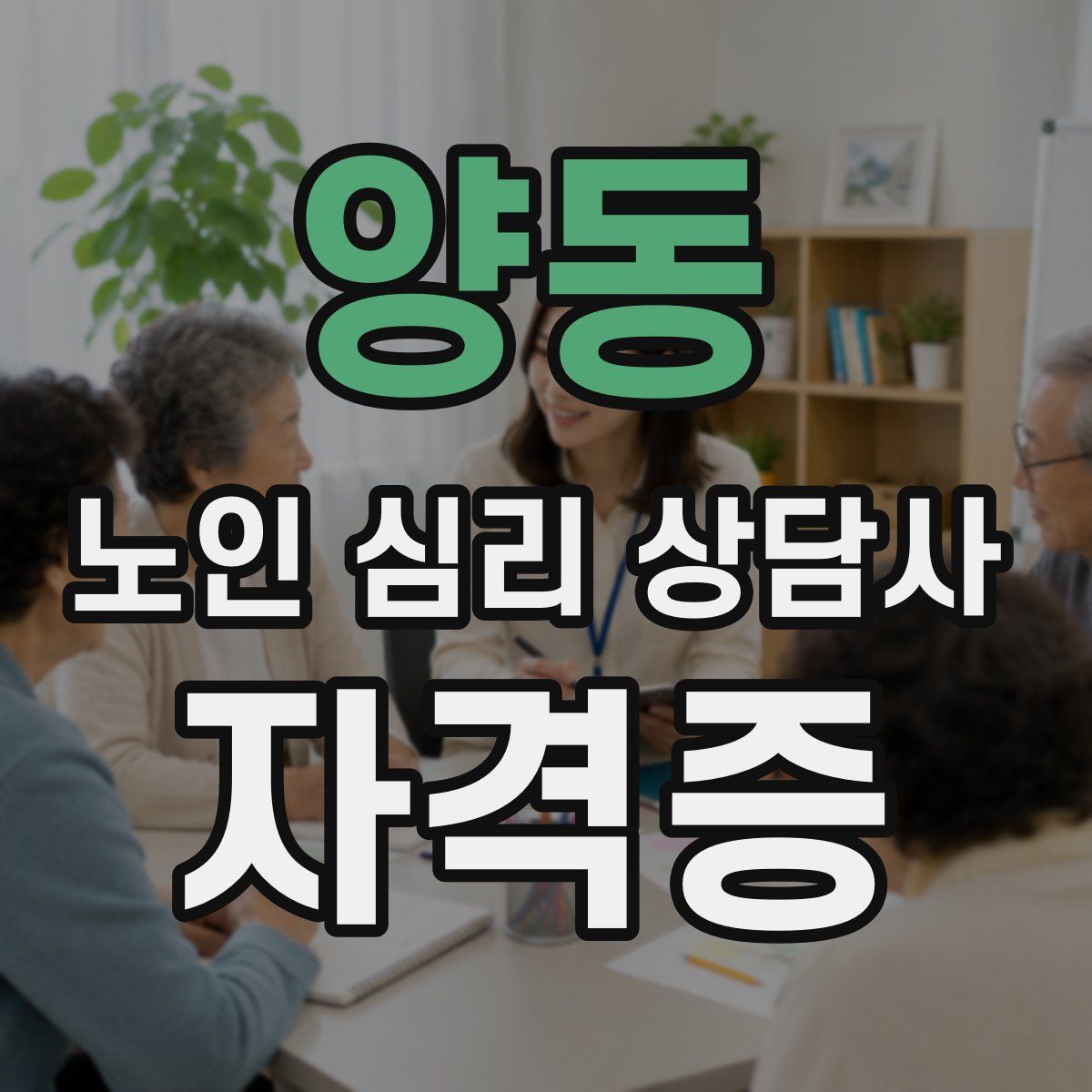 양동 노인 심리 상담사 자격증