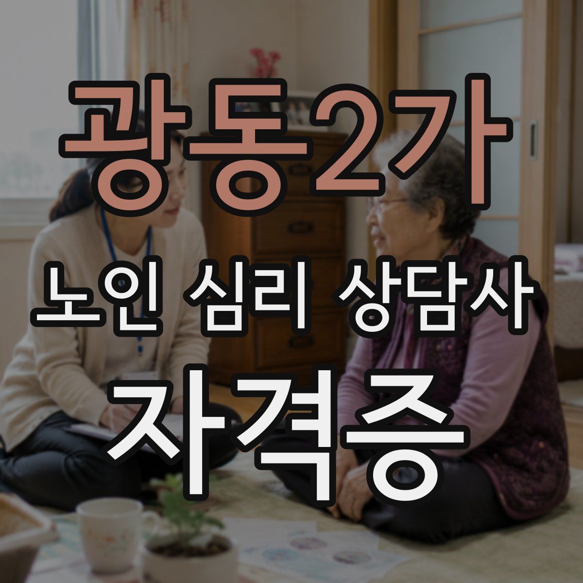 광동2가 노인 심리 상담사 자격증