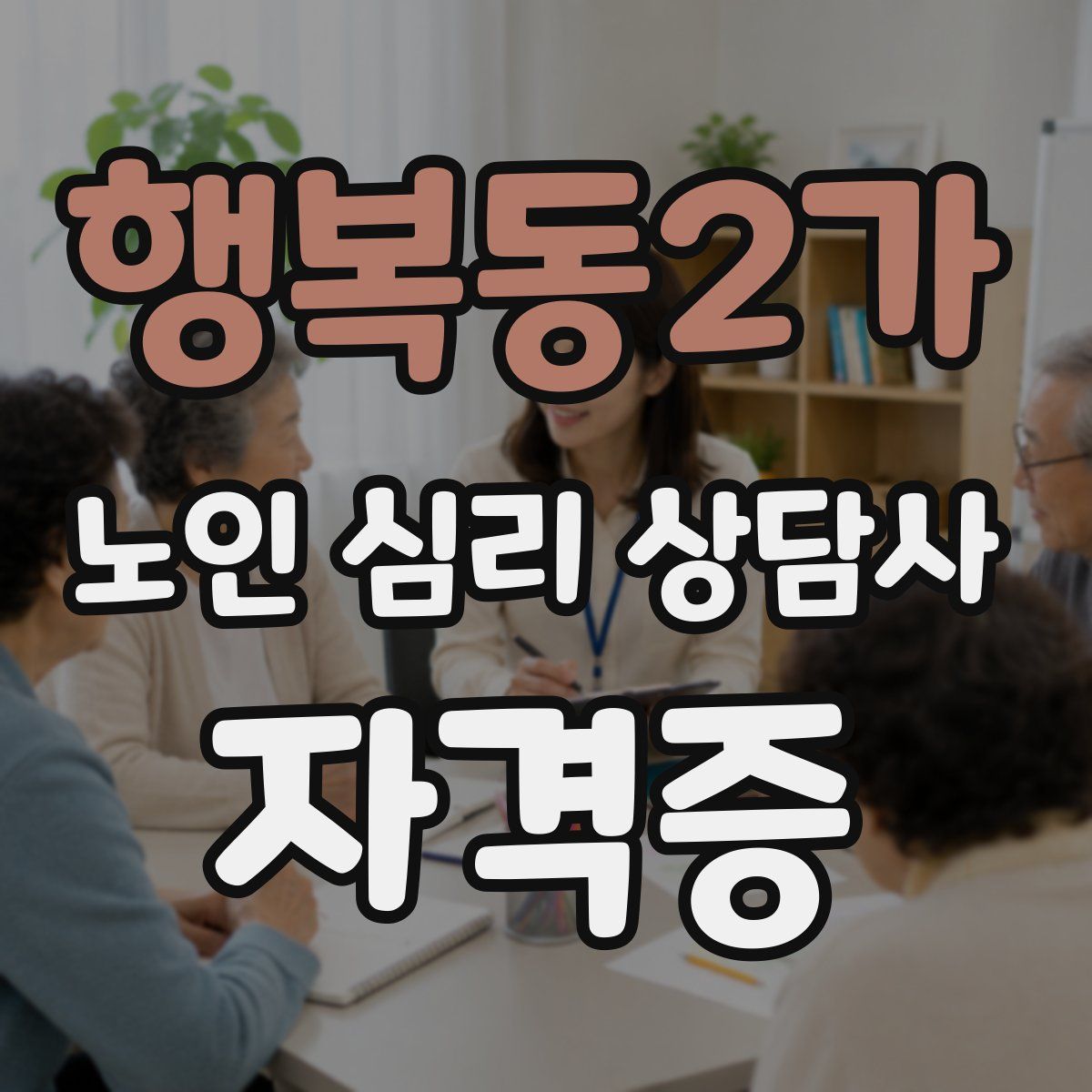 행복동2가 노인 심리 상담사 자격증