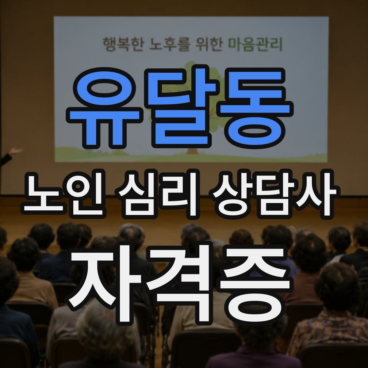 유달동 노인 심리 상담사 자격증