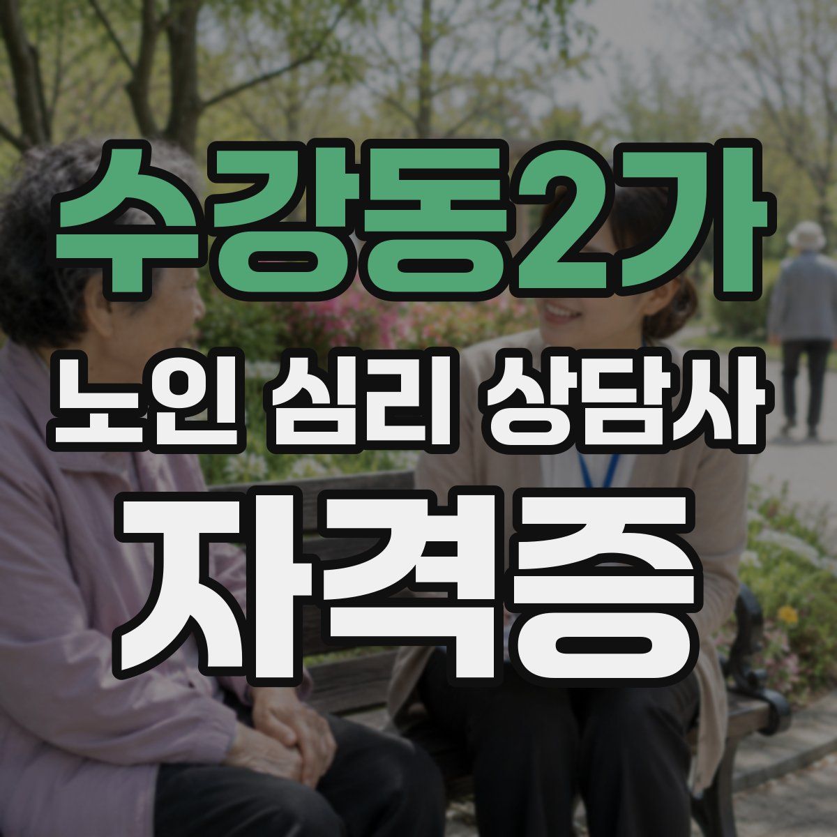 수강동2가 노인 심리 상담사 자격증
