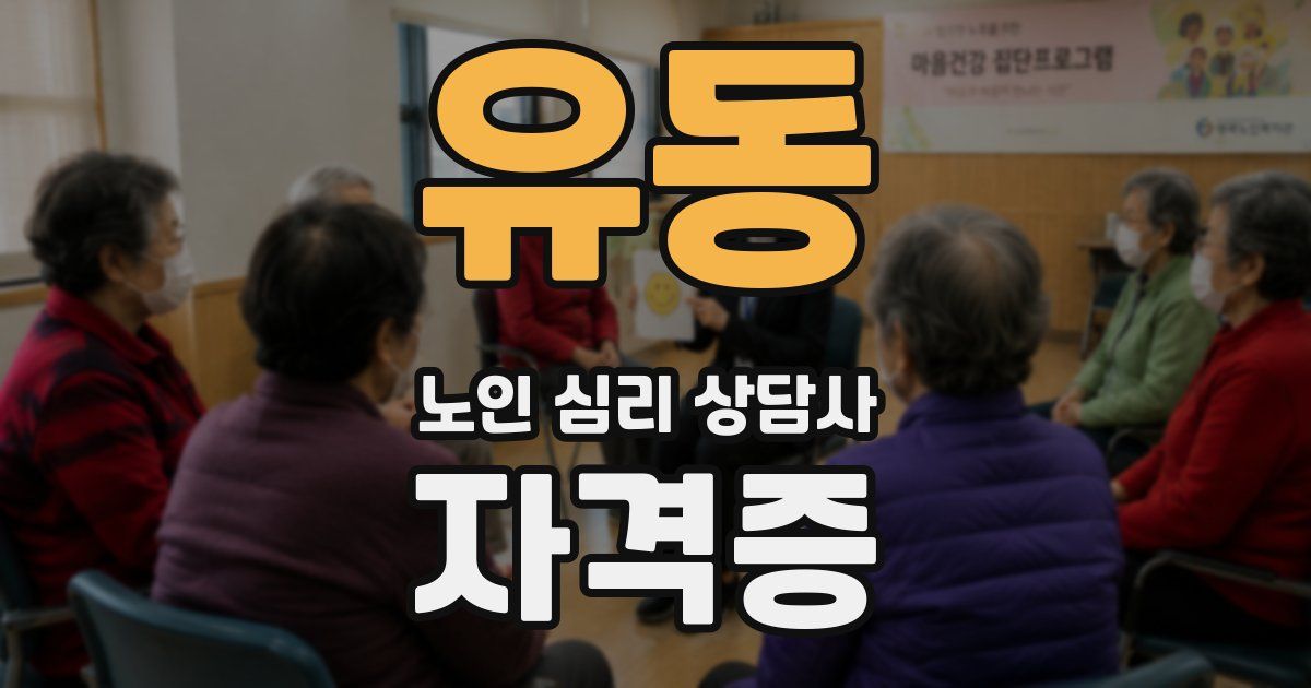유동 노인 심리 상담사 자격증
