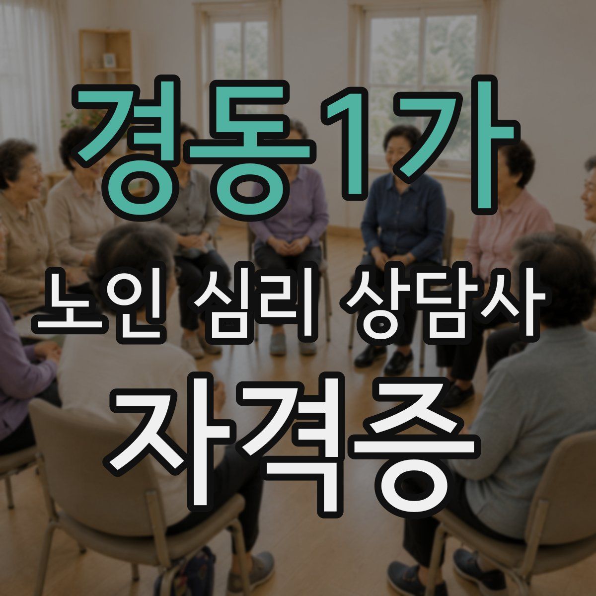 경동1가 노인 심리 상담사 자격증