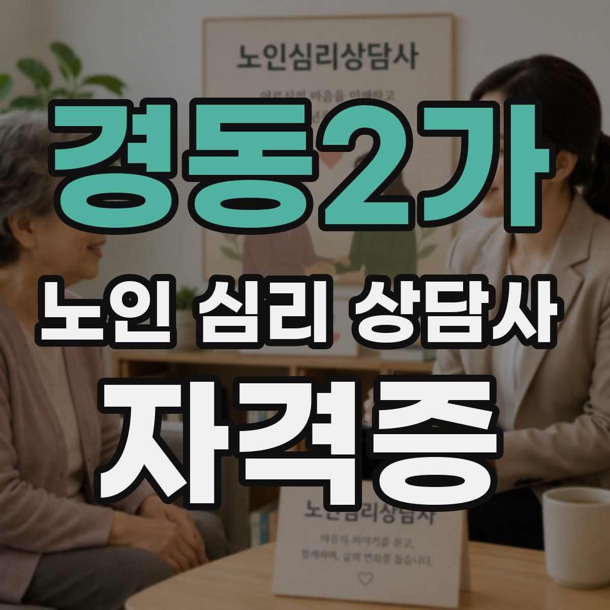 경동2가 노인 심리 상담사 자격증