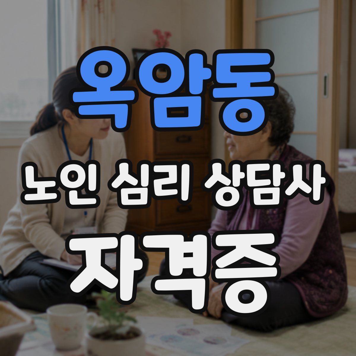 옥암동 노인 심리 상담사 자격증