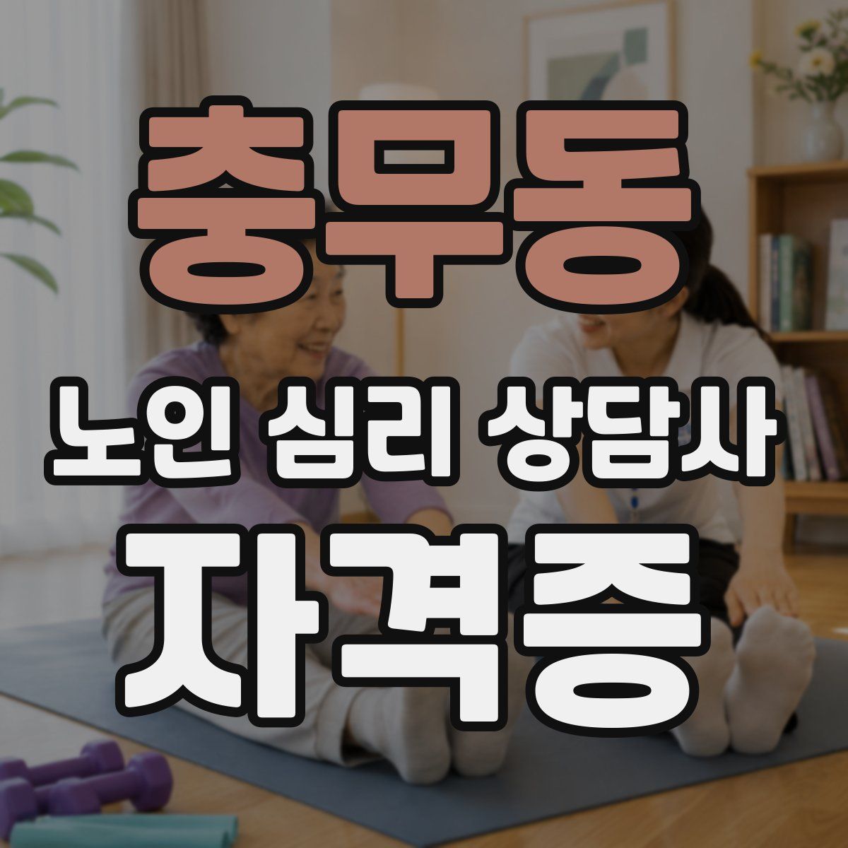 충무동 노인 심리 상담사 자격증